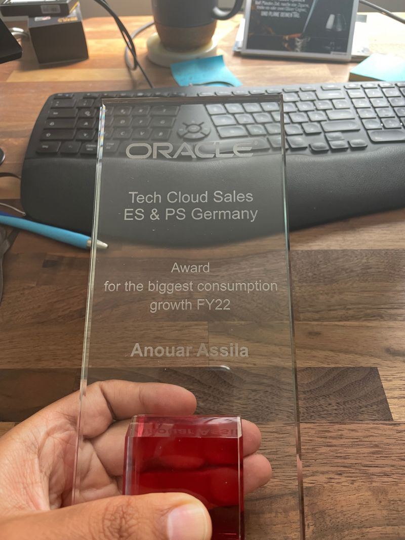 Oracle Award FY22 — Biggest Consumption Growth